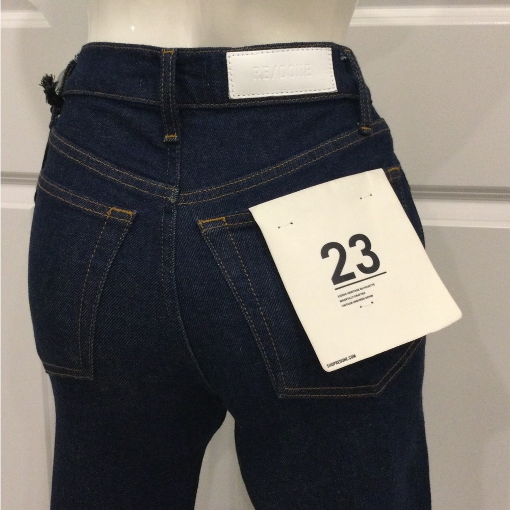 Re/Done Blue High Rise Jeans - Picture 3 of 8